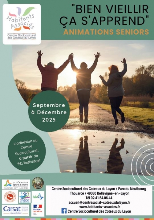 Activités seniors Centre socioculturel des Coteaux du Layon.