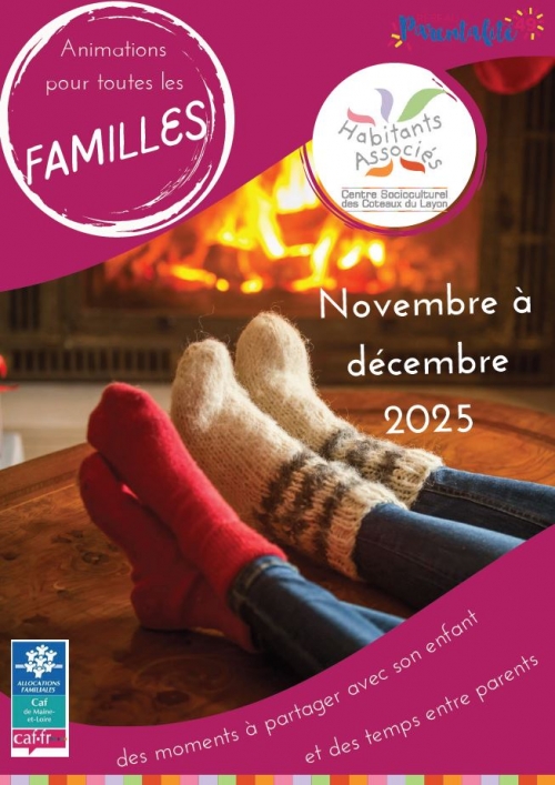 Affiche activités famille Centre socioculturel.