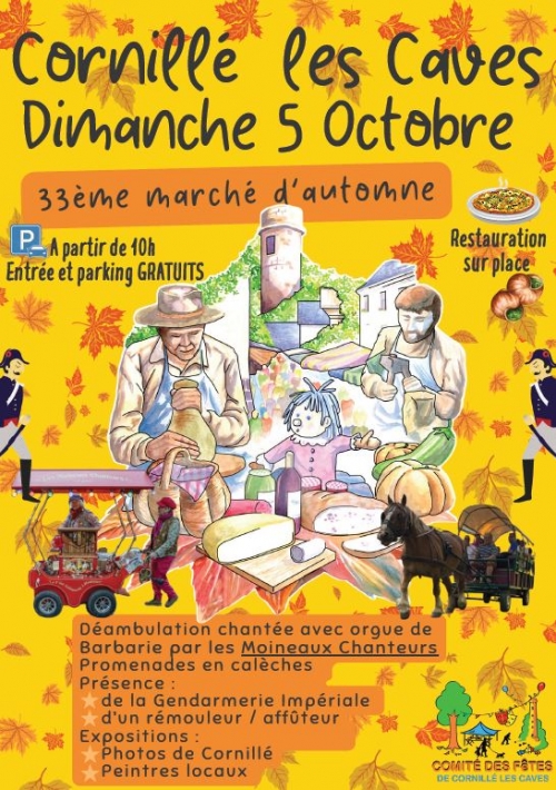 Marché à Cornillé-les-Caves le 5 octobre.