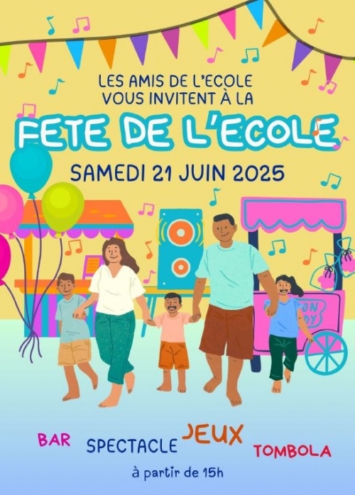 Affiche fête école Aubigné-sur-Layon
