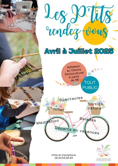 Informations sur les rendez-vous de La Parenthèse d'avril à juillet.