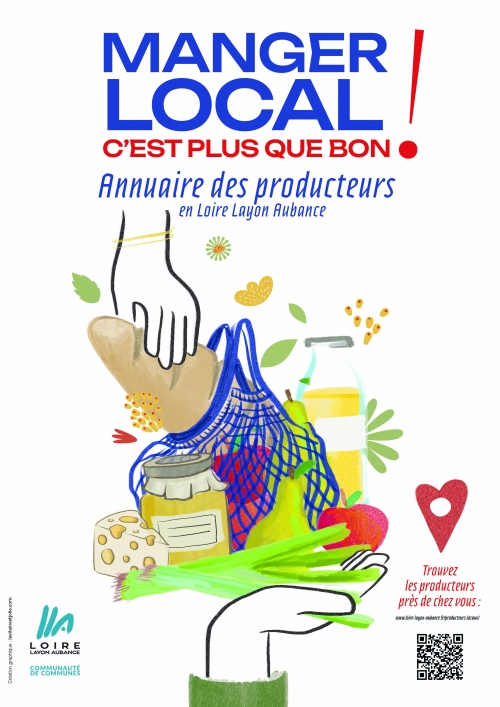 Affiche annuaire des producteurs locaux.